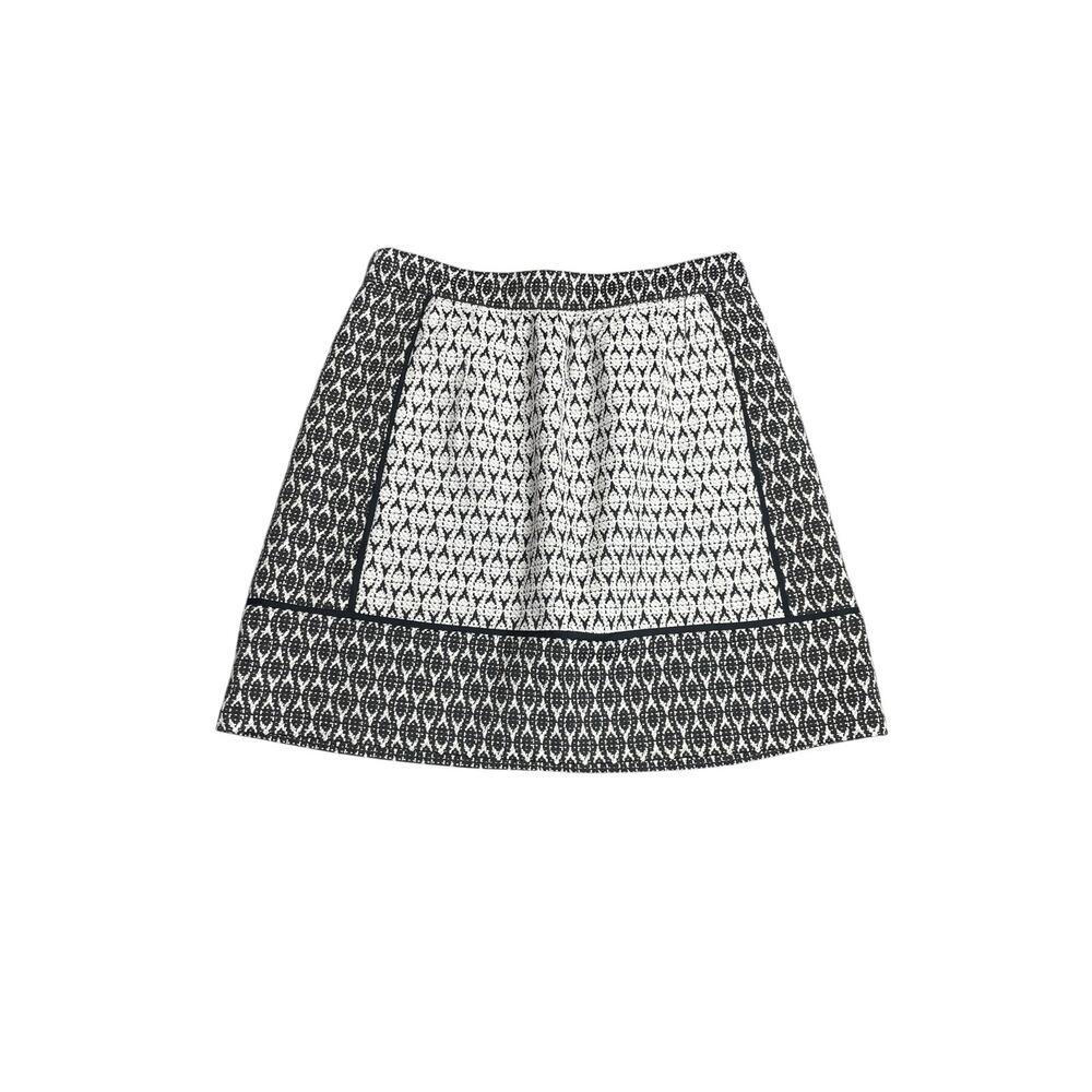 J.Crew Boho Geometric MIni Skirt w/ Pockets Size XS Polished Preppy Monochrome